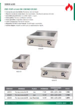 Fry Top a gas Cromo Duro Placa Lisa Sobremesa Gama 630 - 800x630x300h mm 6322D EUTRON - Imagen 2