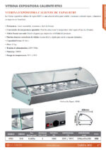 Vitrina Expositora Caliente para Tapas Baño María Sobremesa 5 Cubetas GN1/3-40 Cristal Curvo RTR5 - 1394x420x380h mm EUTRON - Imagen 2