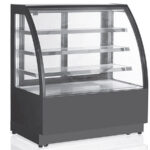 Vitrina Expositora Refrigerada para Pastelería Cristal Curvo sin Reserva 900x750x1350h mm MC-900 INFRIMA