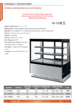Vitrina Expositora Refrigerada para Pastelería Cristal Recto 380 Litros 2 Estantes 900x730x1200h mm GN-900RF2 EUTRON - Imagen 2