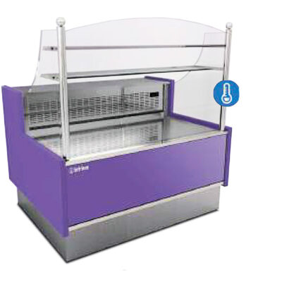 Vitrina Expositora Refrigerada para Pastelería Cristal Recto con Reserva 1250x1000x1350h mm NIZA125R INFRIMA