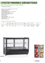 Vitrina Expositora Refrigerada para Pastelería Cristal Recto sin Reserva 700x560x670h mm EZ-8 INFRIMA