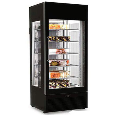 Vitrina Expositora de Congelación para Helados y Postres 1 Puerta de Cristal 317 Litros 5 Estantes 750x780x2100h mm DR60 BT INFRIMA