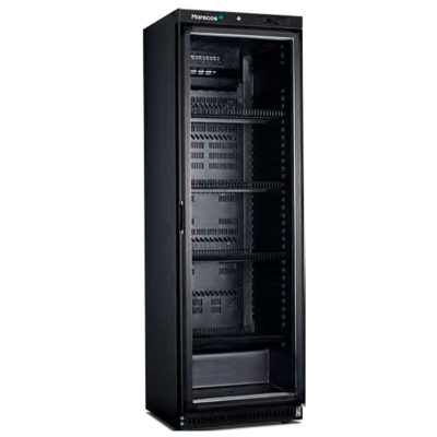 Armario Expositor Refrigerado para Pastelería 386 Litros 1 Puerta de Cristal 4 Estantes 590x645x1860h mm ARV 430 CS PV BLACK Corequip