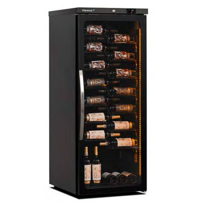 Armario Expositor Refrigerado para Vinos 1 Puerta de Cristal 101 Botellas 7 Estantes 500x545x1360h mm CV 350 PV SD Exclusive Corequip