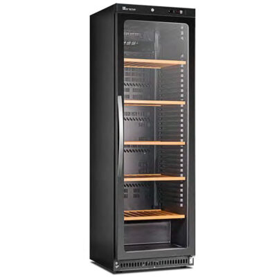 Armario Expositor Refrigerado para Vinos 1 Puerta de Cristal 112 Botellas 5 Estantes 477x470x1590h mm CV 430 PV Corequip