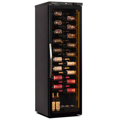 Armario Expositor Refrigerado para Vinos 1 Puerta de Cristal 125 Botellas 9 Estantes 500x545x1725h mm CV 450 PV SD Exclusive Corequip