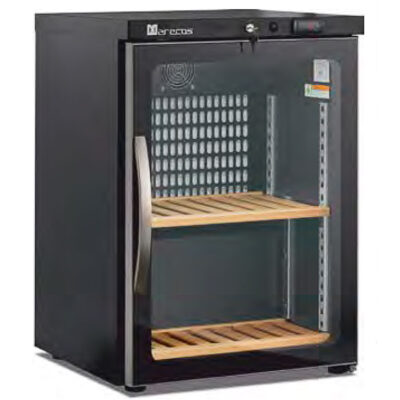 Armario Expositor Refrigerado para Vinos 1 Puerta de Cristal 42 Botellas 2 Estantes 480x410x690h mm CV 150 PV Corequip
