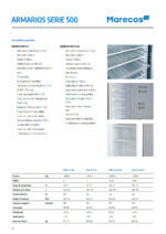 Armario Expositor de Congelación 525 Litros 1 Puerta de Cristal 6 Estantes 750x785x1900h mm MM 5 A N PV Corequip