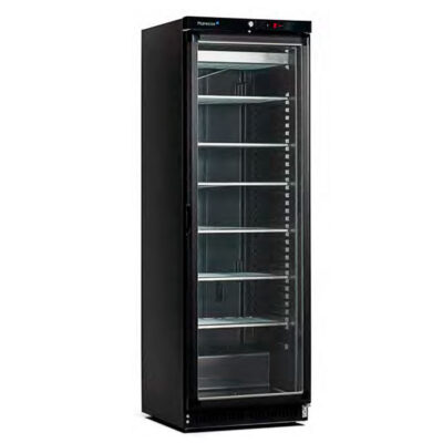 Armario Expositor de Congelación para Pastelería 386 Litros 1 Puerta de Cristal 6 Estantes 620x675x1860h mm ACE 430 CS PV BLACK Corequip