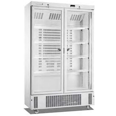 Armario Expositor Refrigerado para Pastelería 765 Litros 2 Puertas de Cristal 4 Estantes 1180x645x1980h mm ARV 800 CS PV Corequip
