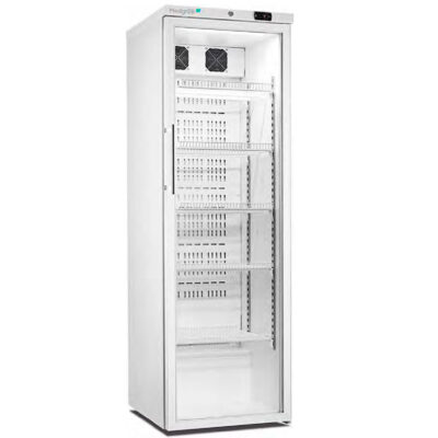 Armario Refrigerado para Farmacia 416 Litros 1 Puerta de Cristal 5 Estantes 600x700x1875h mm MLRE 450 G Corequip