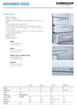 Armario de Congelación 1 Puerta Opaca 7 Cajones 157 Litros 540x600x1340h mm CNG220 Corequip