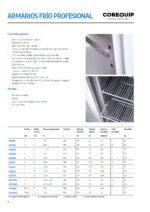 Armario de Refrigeración Acero Inoxidable 1 Puerta Opaca 3 Estantes 386 Litros 693x726x2067h mm AR6001 Corequip