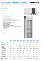 Armario de Refrigeración Acero Inoxidable 1 Puerta Opaca con 3 Estantes 485 Litros 700x810x2050h mm AR7001 GNF Corequip