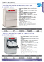 Lavavasos Industrial con Cesta 40 x 40 cm Altura Útil 270 mm 470x525x720h mm GE-400 EUTRON - Imagen 2
