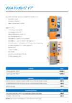 Central de Pagos para Monedas, Billetes y Tarjetas 12 Canales 445x353x740h mm VEGA TOUCH 5 Corequip