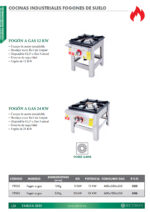 Cocina a Gas 1 Fuego Modular 400x500x550h mm 7925E EUTRON - Imagen 2