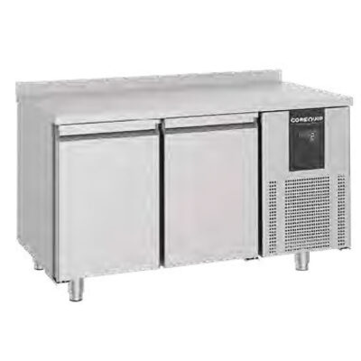 Mesa Refrigerada Acero Inoxidable 2 Puertas Opacas 4 Estantes 1400x700x850h mm MRGNF 14002 Corequip