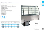 Vitrina Expositora Refrigerada para Pastelería Drop-In 2 Cubetas GN 1/1 Cristal Curvo 3 Estantes 810x635x1580h mm VCC2A1 INFRIMA