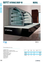 Vitrina Expositora Refrigerada para Pastelería Drop-In 2 Cubetas GN 1/1 3 Estantes 810x635x1580h mm VMC1A1 INFRIMA