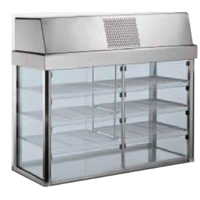 Vitrina Expositora Refrigerada para Pastelería Drop-In 3 Cubetas GN 1/1 Cristal Recto 3 Estantes 1135x635x1150h mm VCI1 INFRIMA