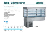 Vitrina Expositora Refrigerada para Pastelería Drop-In 3 Cubetas GN 1/1 Cristal Recto 3 Estantes 1135x635x1370h mm VCRB1 INFRIMA