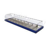 Vitrina Expositora Refrigerada para Tapas 7 Bandejas GN 1/3x40 Cristal Curvo Sobremesa 1350x390x260h mm FANTASÍA150 INFRIMA