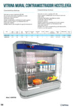 Vitrina para Mariscos, Tapas y Aliños de Sobre Mostrador 215 Litros 2 Puertas de Cristal 2 Estantes 1000x500x1130h mm VORTEX100 INFRIMA