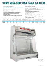 Vitrina para Mariscos, Tapas y Aliños de Sobre Mostrador 294 Litros 2 Puertas de Cristal 2 Estantes 1000x500x1130h mm ELITE100 INFRIMA