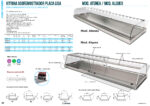 Vitrina para Tapas Refrigerada Sobremesa 7 Bandejas GN 1/3x40 Cristal Curvo 1350x390x260h mm ATENEA150 INFRIMA