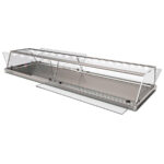 Vitrina para Tapas Refrigerada Sobremesa 7 Bandejas GN 1/3x40 Cristal Recto 1350x390x260h mm ALQUEX150 INFRIMA