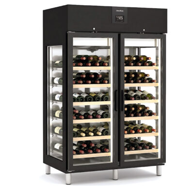 https://donbar.es/wp-content/uploads/2026/09/Armario-Expositor-Refrigerado-para-Vinos-en-Negro-2-Puertas-de-Cristal-12-Estantes-210-Botellas-1404-Litros-Gama-TERROIR-CAGWP-1370x860x2130h-mm-CAGWP-140-2-Docriluc.jpg