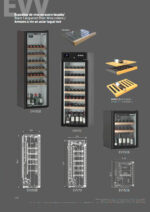 Armario Expositor Refrigerado para Vinos en Negro 1 Puerta de Cristal 5 Estantes 90 Botellas 350 Litros Gama EVV 600x680x1844h mm EVV90B Infrico - Imagen 3