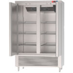 Armario Refrigerado Acero Inoxidable 2 Puertas Opacas 3 Estantes GN 1/1 - 1300 Litros 1340x810x2010h mm GFVF1 GASFRIT - Imagen 2
