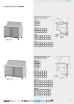 Mesa Refrigerada para Ingredientes Acero Inoxidable 3 Cubetas GN 1/9 - 15 Cubetas GN 1/6 - 2 Puertas Opacas 4 Estantes 380 Litros Gama UC PMT 1227x866x1246h mm UC 48 PMT Infrico - Imagen 2
