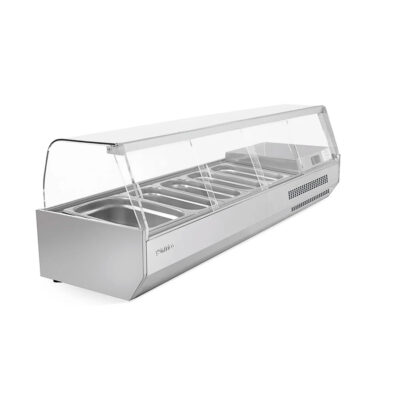 https://donbar.es/wp-content/uploads/2026/10/Vitrina-Expositora-Refrigerada-para-Ingredientes-1-Cuba-GN-1-2-3-Cubetas-GN-1-3-Cupula-de-Cristal-Gama-VIP-1328x413x450h-mm-VIP-1330-f1-3-C-Infrico.jpg