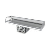 Vitrina Expositora Refrigerada para Tapas Cuba Plana Cristal Curvo Grupo Remoto Gama VEB 1690x415x195h mm VEB 9 CC Infrico - Imagen 5